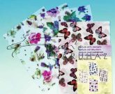 Transzparens papír - Pillangó, méhecskék, katicák és virágok