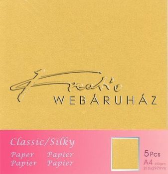 Metál fényű papír - Ocre - Ekrü színű karton 250gr - kétoldalas