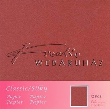 Metál fényű papír - Wine - borvörös színű karton 250gr - kétoldalas