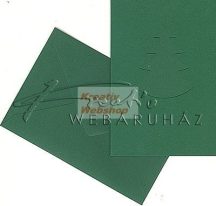 Meghívó készlet - Fenyőfás,zöld színű paszpartu borítékkal