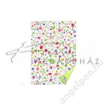 Transzparens papír - Apró színes virágok- 5 lap/csomag