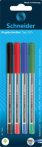   Golyóstoll, 0,5 mm, kupakos, SCHNEIDER "Tops 505 M", 4 különböző szín(Kifutó)