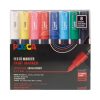 Posca filc készlet, 0,7-1,0 mm, UNI Posca PC-1M - 8 színű készlet (fekete, fehér, piros, rózsaszín, kék, világoskék, zöld, sárga)