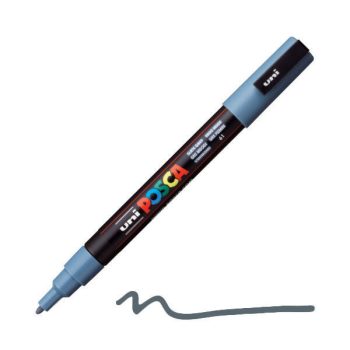 Dekormarker, 0,9-1,3 mm, UNI Posca PC-3M - Palaszürke 61