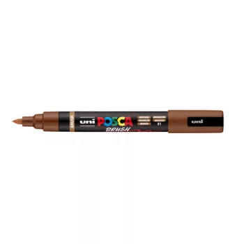 Posca filc, Ecset hegyű, 1-4 mm vastag filc, UNI POSCA PC-5BR - Barna 21