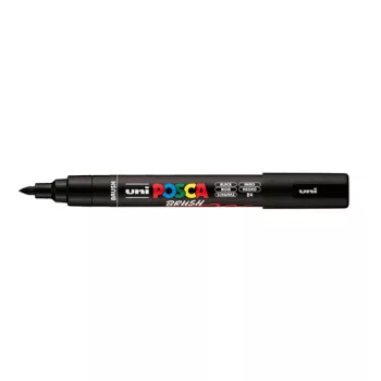Posca filc, Ecset hegyű, 1-4 mm vastag filc, UNI Posca PC-5BR - Fekete 24