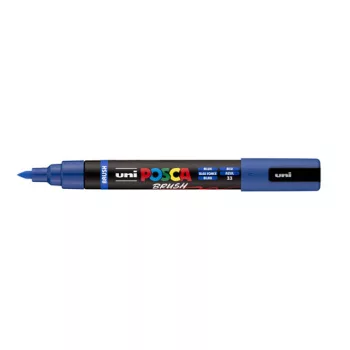 Posca filc, Ecset hegyű, 1-4 mm vastag filc, UNI Posca PC-5BR, kék 33