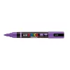 Dekormarker, Ecset hegyű, 1-4 mm vastag filc, UNI Posca PC-5BR, Lila 12