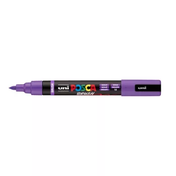Dekormarker, Ecset hegyű, 1-4 mm vastag filc, UNI Posca PC-5BR, Lila 12