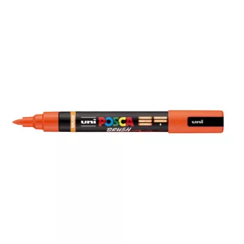Posca filc, Ecset hegyű, 1-4 mm vastag filc, UNI Posca PC-5BR, Narancs 04