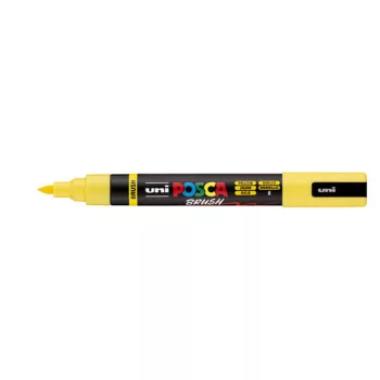 Posca filc, Ecset hegyű, 1-4 mm vastag filc, UNI Posca PC-5BR, sárga 02
