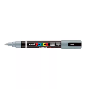 Posca filc, Ecset hegyű, 1-4 mm vastag filc, UNI Posca PC-5BR, szürke 37