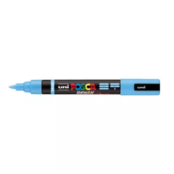 Posca filc, Ecset hegyű, 1-4 mm vastag filc, UNI Posca PC-5BR, világoskék 08