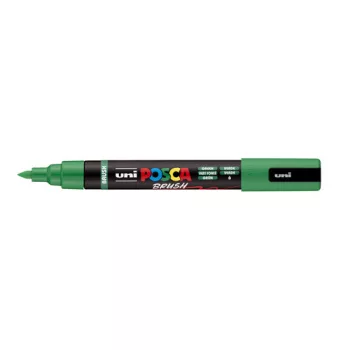 Posca filc, Ecset hegyű, 1-4 mm vastag filc, UNI Posca PC-5BR, zöld 06