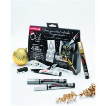 UNI PWE-5M Karácsonyi Szett - 4 dbos - Skandináv (Arany Ezüst Fehér Fekete)