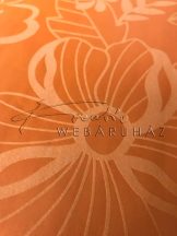 Bársonyos virág mintás papír - Narancssárga - 10 lap