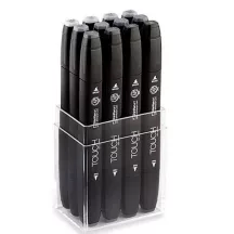 TOUCH Twin Marker 12 db, Hideg szürke