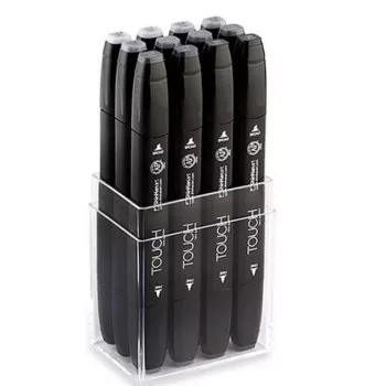 TOUCH Twin Marker 12 db, Hideg szürke