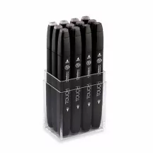 TOUCH Twin Marker 12 db, Meleg szürke