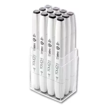 TOUCH Twin Brush Marker 12 db, Meleg szürke