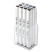 TOUCH Twin Brush Marker 12 db, szürke Blue / Green