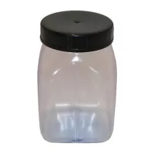 Átlátszó műanyag tégely széles nyakkal 200ml