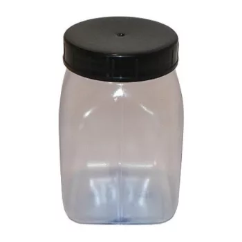 Átlátszó műanyag tégely széles nyakkal 200ml