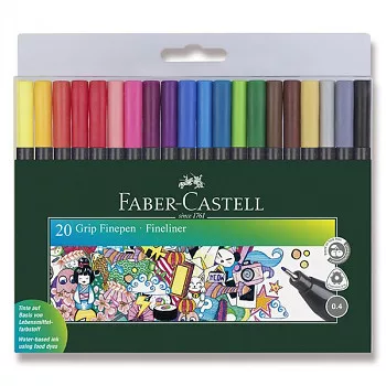 Színes jelölők Faber-Castell Grip 20 db