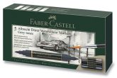 Akvarell jelölők készlet Faber-Castell szürke 5 db