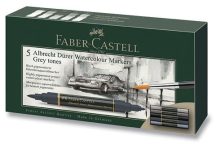 Akvarell jelölők készlet Faber-Castell szürke 5 db