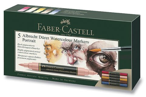 Akvarell jelölők készlet Faber-Castell portré 5 db