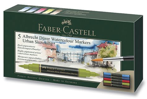 Akvarell jelölők készlet Faber-Castell Urban Sketch 5 db