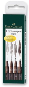 Jelölő készlet Faber-Castell 4 db – szépia
