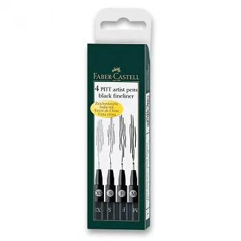 Jelölő készlet Faber-Castell Pitt 4 db