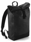 Fekete gördíthető műanyag hátizsák