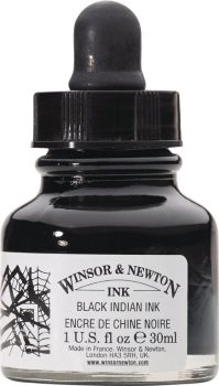 Indiai tinta Winsor Newton cseppentővel 30ml