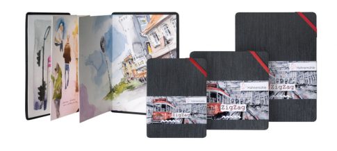Akvarell vázlatfüzet HHM Zigzag leporello A5