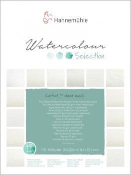 akvarell pad HHM Selection 24x32cm – 14 different papers