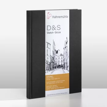 Vázlattömb Hahnemühle D&S A6 álló fekete Vázlattömb Hahnemühle D&S A6 álló fekete