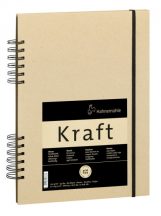 Vázlattömb Hahnemühle Kraft 120g A4 spirál kötés