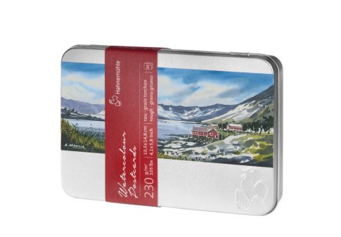 Akvarell képeslapok HHM durva A6 fém dobozban