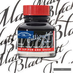 Kalligráfia tinta W&N 30ml - 030 Mat Black