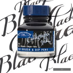 Kalligráfia tinta W&N 30ml - 030 Black