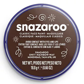 Snazaroo arcfesték 18ml - Sötét Brown