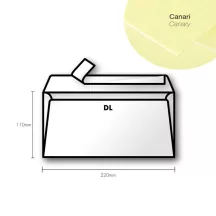 Paper envelope Pollen DL 110x220mm  Canary