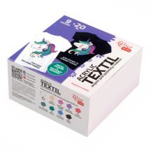 Textil színek szett Rosa 9x20ml Unicorn