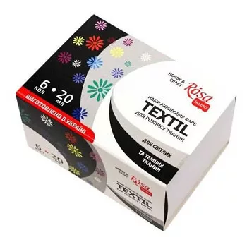 Színkészlet textilhez Rosa 6x20ml