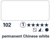akvarell paint Horadam 1/2  102 permanent Chinese white
