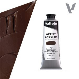 Vallejo Artist akril festék 60ml – 302 Burnt Umber