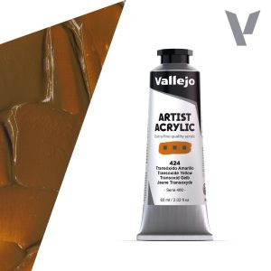 Vallejo Artist akril festék 60ml – 424 Transoxide Yellow